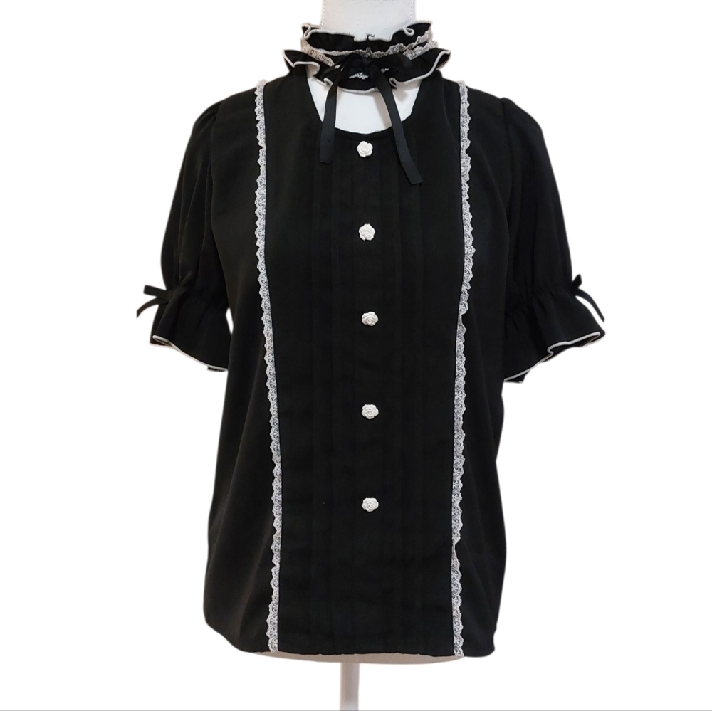 ROJITA - Open Chest Collar Blouse